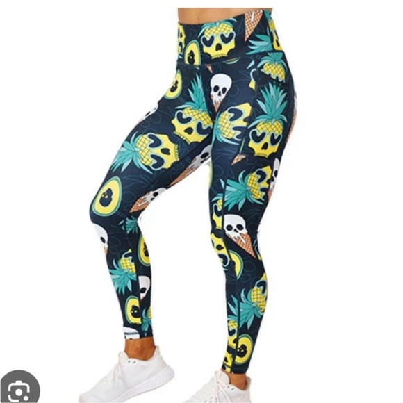 Constantly Varied Gear Pants - CVG Pineapple, IceCream, Skull Leggings size small
